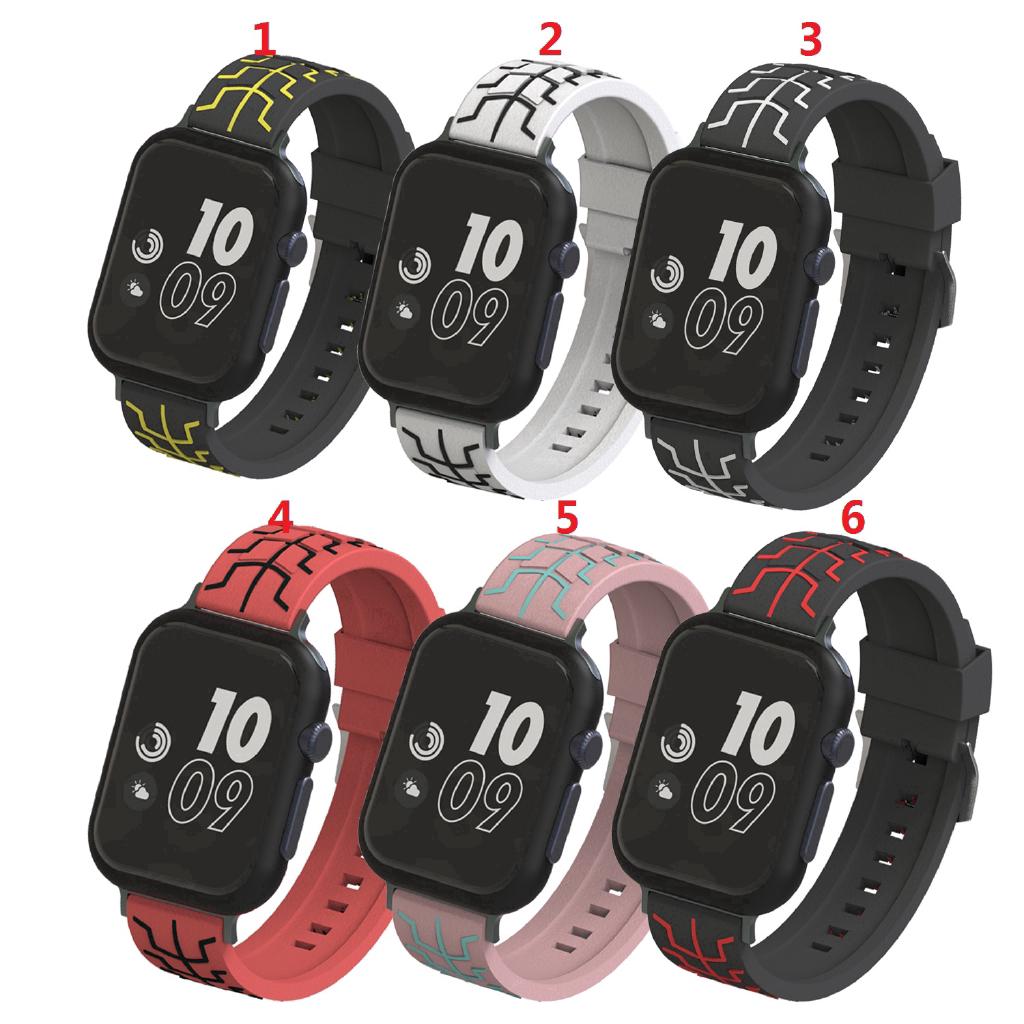 【Apple Watch Strap】Dây đeo silicon thay thế thời trang cho Apple Watch Series 1/2/3/4/5/6/se  ( 38mm / 42mm /40mm / 44mm)