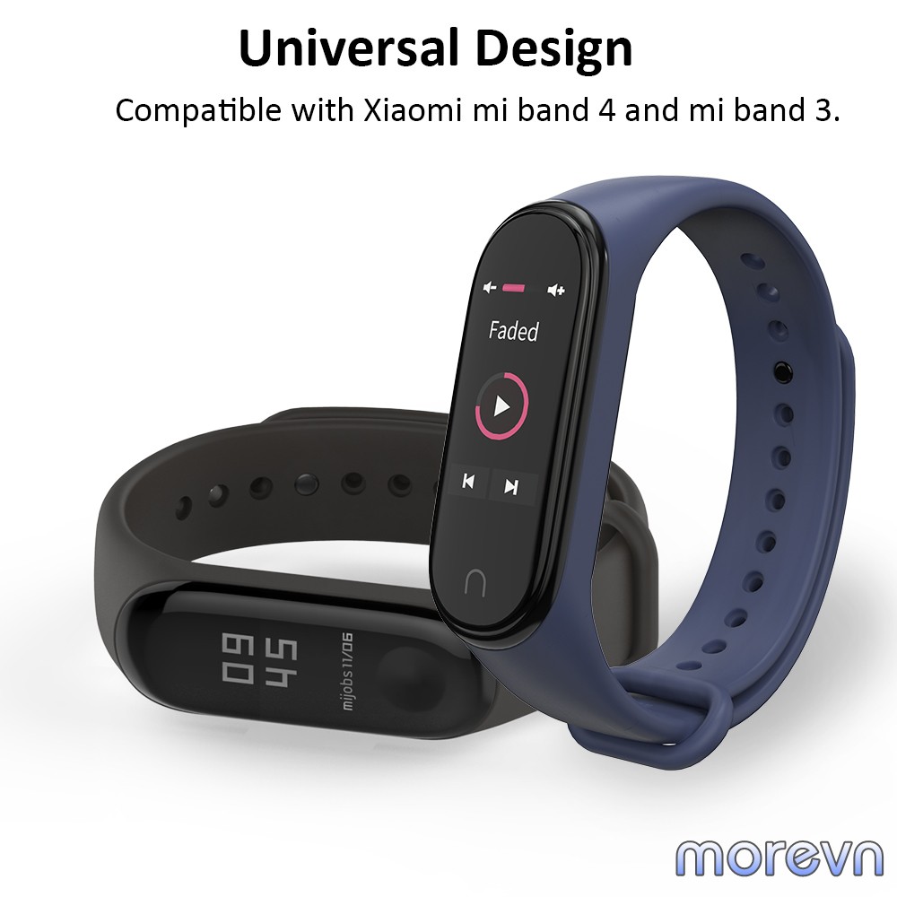 Dây đeo cao su Mi band 3, mi band 4 chính hãng Mijobs - dây đeo cao su thay thế miband 3/4