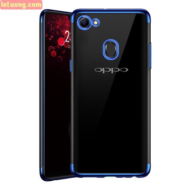 Ốp lưng Oppo F7 LT Glitter trong suốt viền mạ Crom sáng bóng