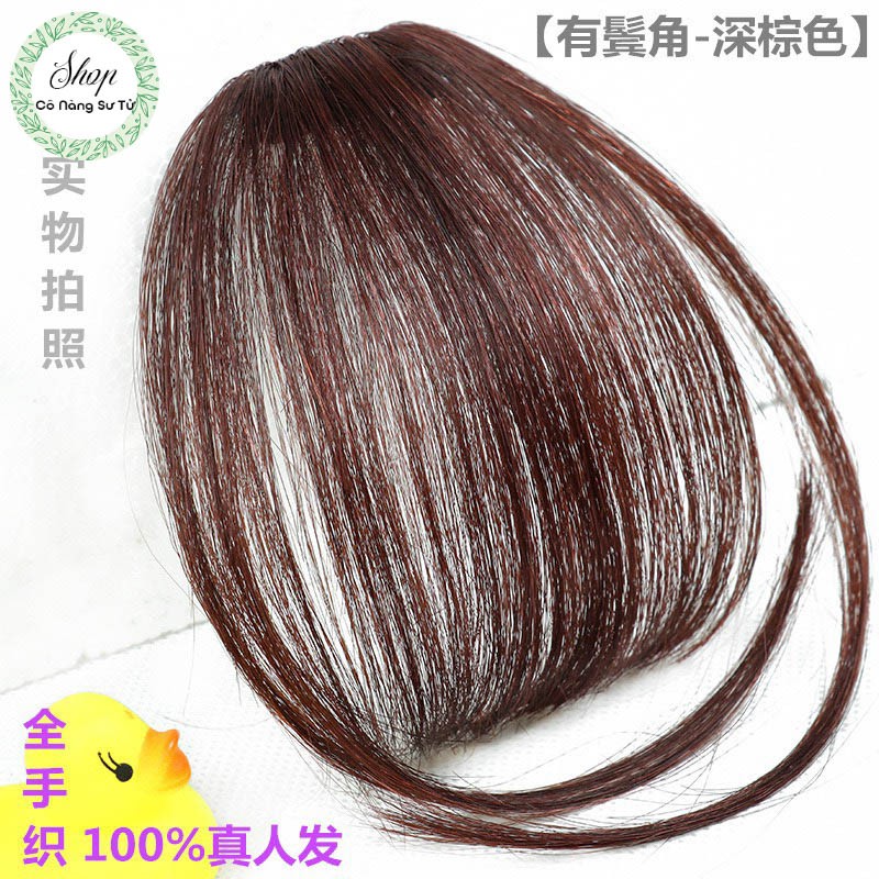 Tóc giả mái thưa Hàn Quốc làm từ Tóc thật Dệt tay, mái phồng tự nhiên có thể cắt, uốn, nhuộm - Cô nàng sư tử