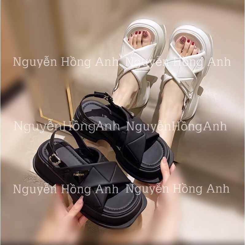 giày sandal (xăng đan) quai chéo đế vát cao 5p (quai hậu cho nữ) s220