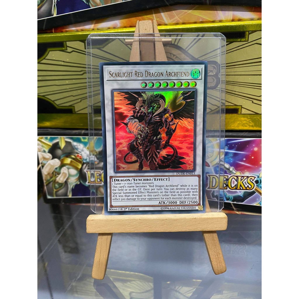 [ Dưa Hấu Yugioh ] Lá bài thẻ bài Scarlight Red Dragon Archfiend – DUDE - Ultra Rare - Tặng bọc bài nhựa bảo quản