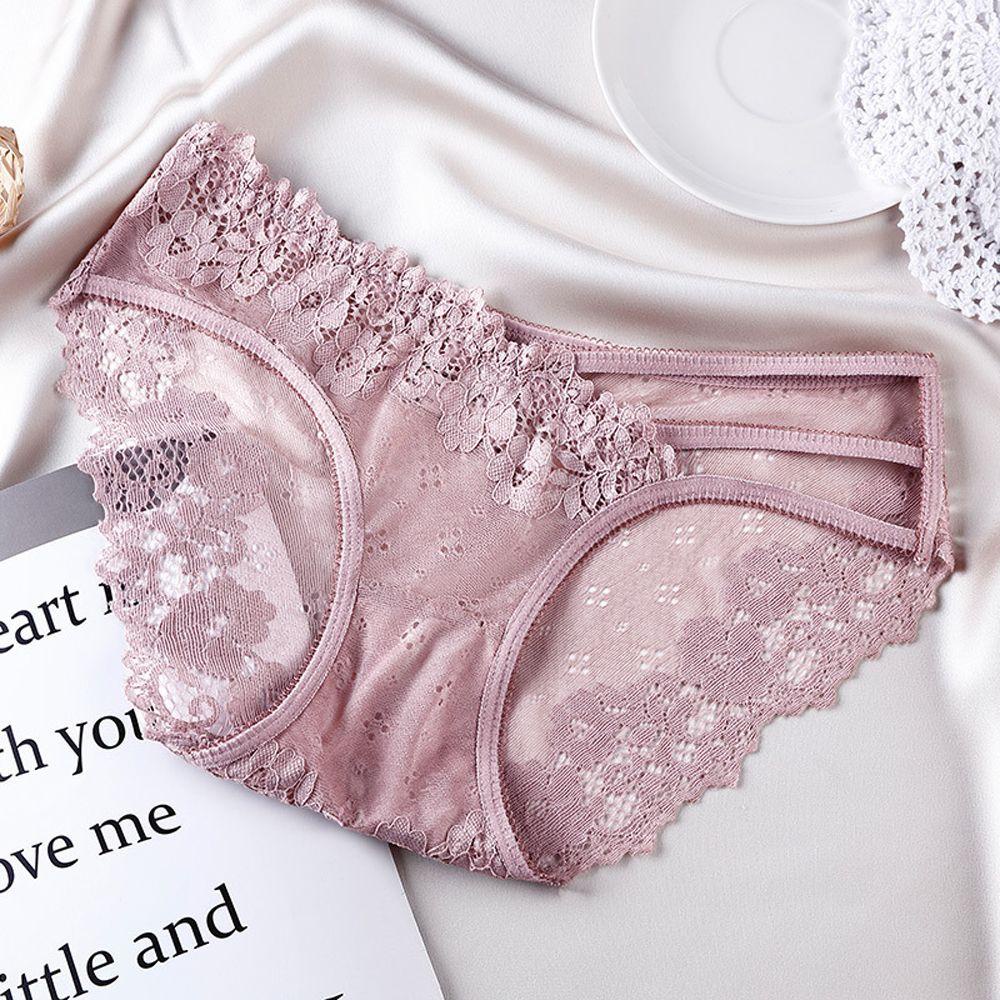 OCEANMAP Quần Lót Cotton Không Đường May Màu Trơn In Họa Tiết Hoa Cho Nữ