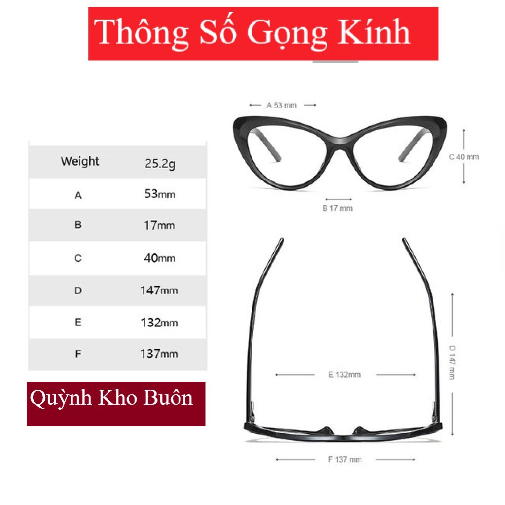 Gọng kính cận nữ mắt mèo Cao Cấp nhựa bọc kim loại , chống ánh sáng xanh nhiều màu thời trang 2021 Q8013 | BigBuy360 - bigbuy360.vn