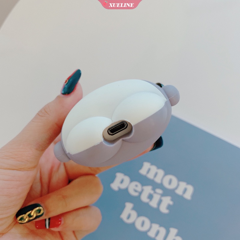 Vỏ Bảo Vệ Hộp Sạc Tai Nghe AirPods 1 2 3 Pro Bằng Silicon Mềm Hình Cá Mập Ba Chiều Dễ Thương Thời Trang