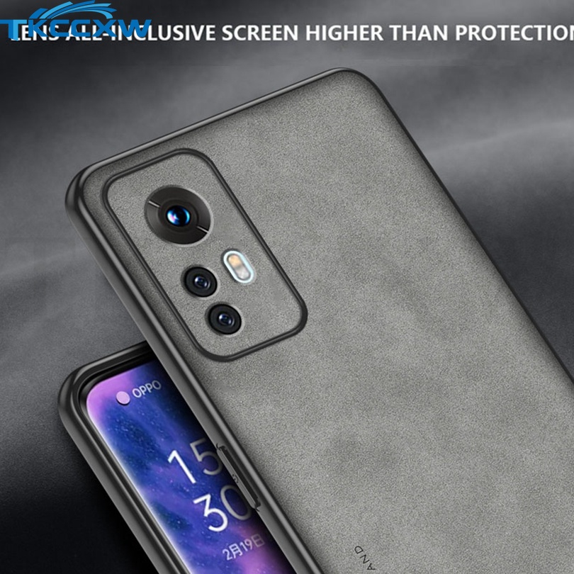 Ốp Điện Thoại Da PU Phối Vải Viền Dẻo Thời Trang Cho Xiaomi Mi 12X 12 Pro Mi 10T 11T 9T Pro