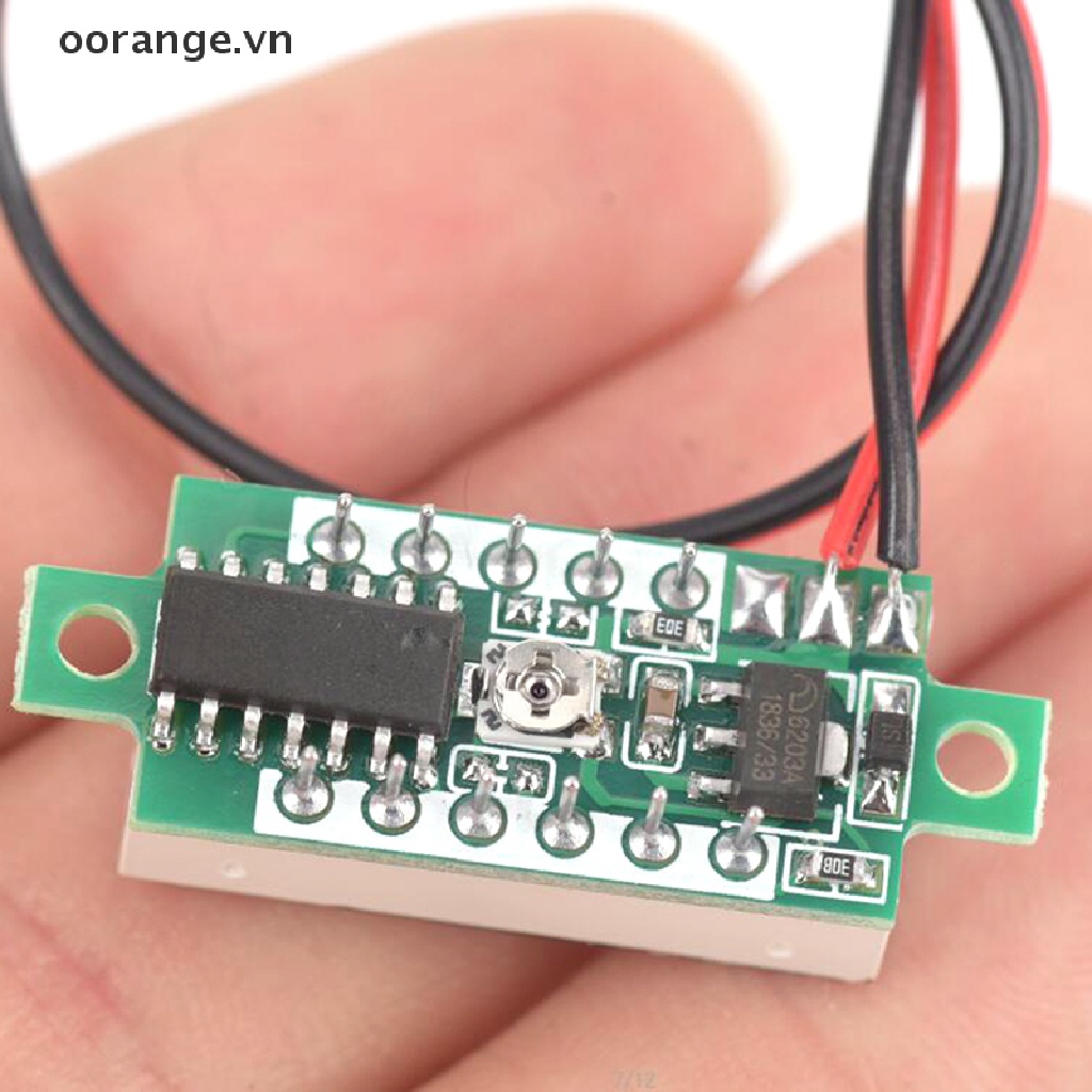 Đồng Hồ Đo Điện Áp Mini 2 Dây DC 2.5-30V Có Đèn LED 3 Chữ Số