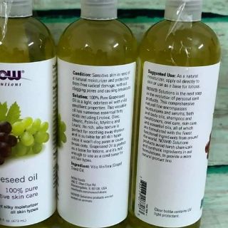 Dầu hạt nho NOW SOLUTIONS GRAPESEED OIL