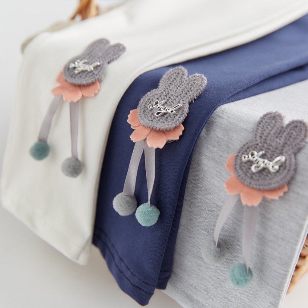 Quần Legging Cotton Thoáng Khí In Họa Tiết Thỏ Hoạt Hình Phong Cách Hàn Quốc Thời Trang Cho Bé Gái