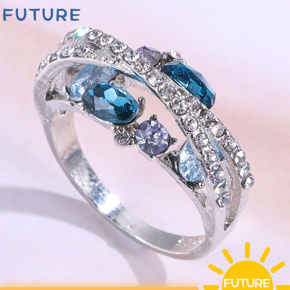 Nhẫn Cưới Tương Lai Mới|Moissanite|Phụ Nữ|Dây Chuyền Mặt Trái Tim Đính Đá Sang Trọng