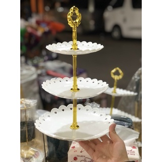Khay đựng hoa quả, bánh kẹo 3 tầng tròn/ vuông (ảnh thật)