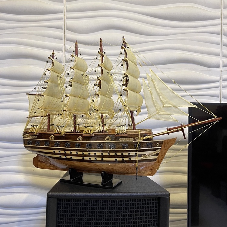 Mô hình thuyền gỗ thuyền trang trí tàu chiến cổ JYLLAND - Dài 77cm