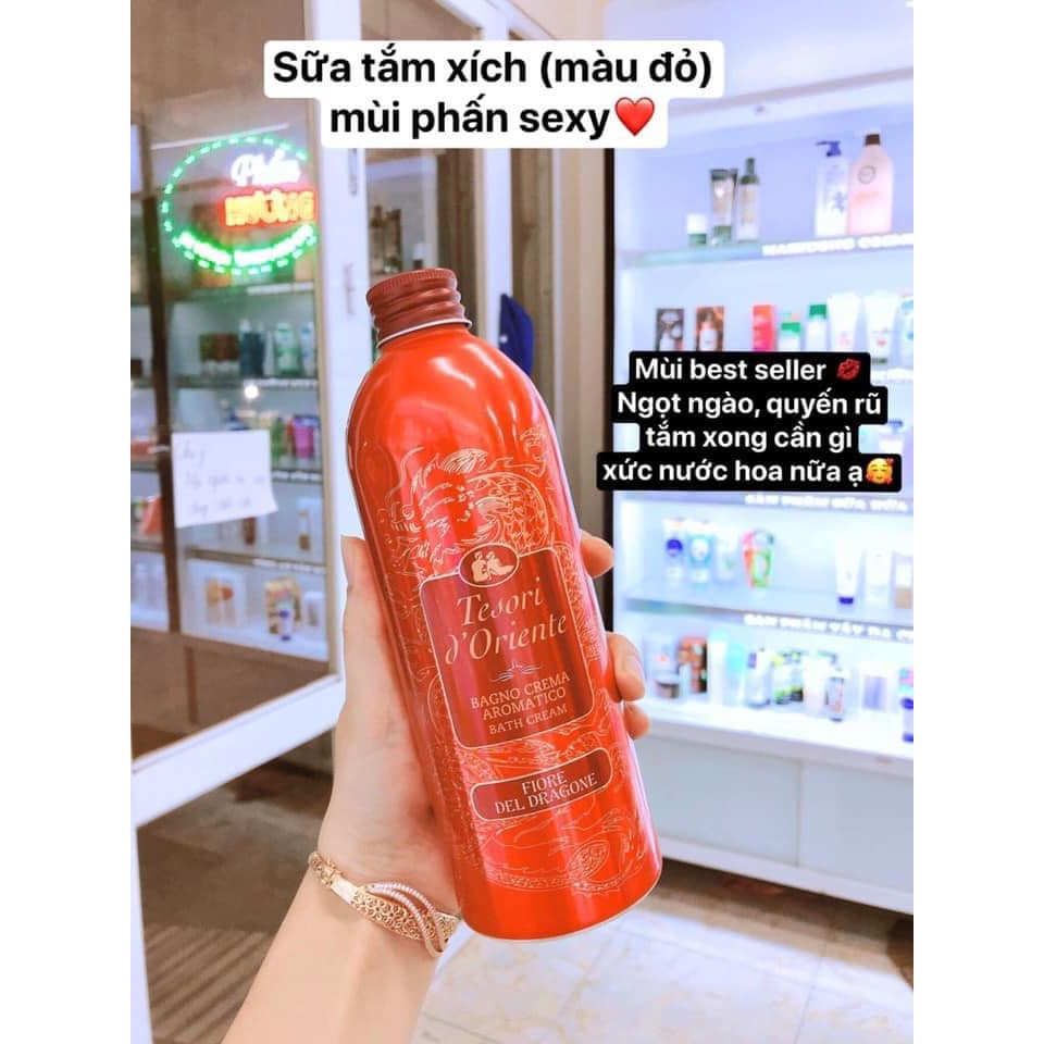 sữa tắm xích Ý chai nhôm đủ mùi 500ml