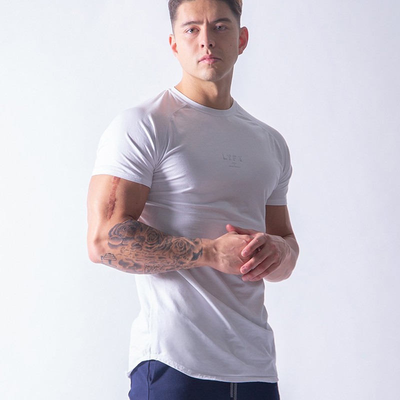 Áo Thun Thể Thao Tay Ngắn Co Giãn Tốt Cỡ Lớn M-3XL Thời Trang Cao Cấp Cho Nam