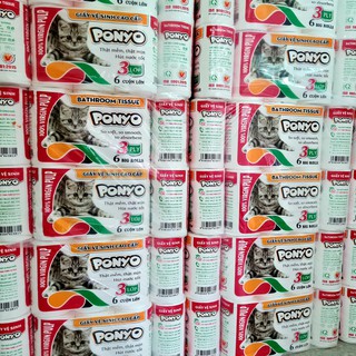 Combo 5 lốc Giấy vệ sinh PONYO 6 cuộn