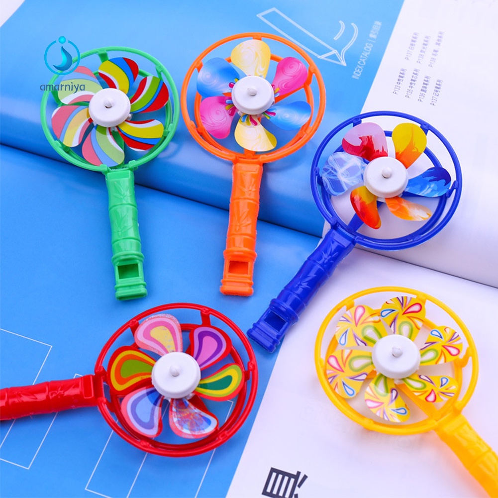 Set 5 Đồ Chơi Nhạc Cụ Hình Cối Xay Gió Nhiều Màu Sắc Dành Cho Trẻ Em