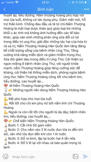 [HÀNG MỚI VỀ] Nấm Thượng Hoàng Hàn Quốc 500gr [HỘP QUÀ BIẾU SANG TRỌNG]