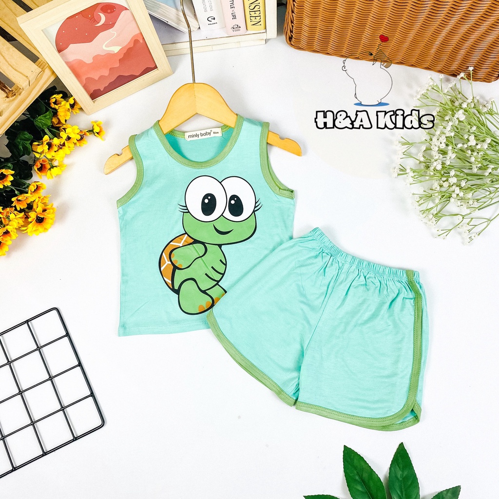 [Bé 19-33kg] Bộ Ba lỗ thun lạnh in hình SIZE ĐẠI cho bé trai bé gái từ 19-33kg - HÀNG CHUẨN LOẠI 1
