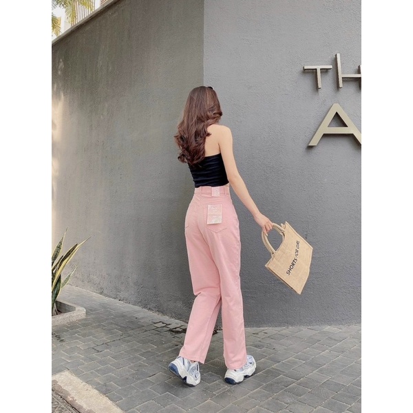 Quần baggy suống hồng