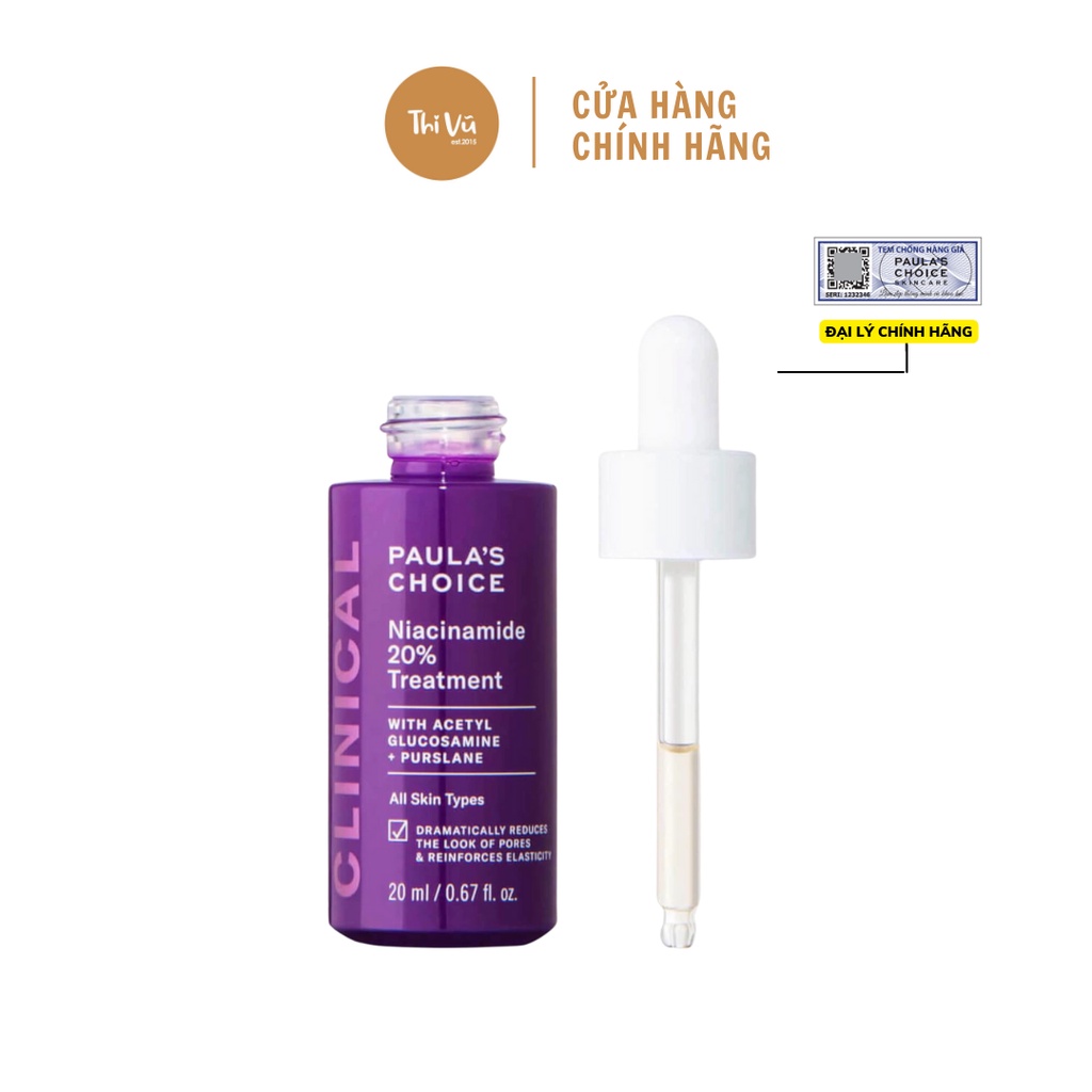 Tinh chất thu nhỏ lỗ chân lông Paula’s Choice Niacinamide 20%