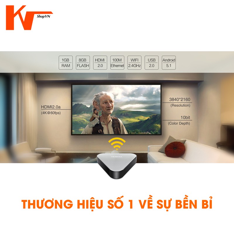 Android TV Box Himedia H1 PLUS, 4K TV Box, Android TV 9 độc quyền, Thanh Lý Giá Sốc