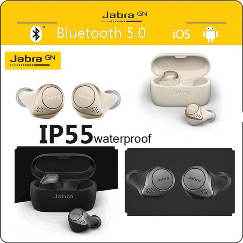 Tai Nghe Bluetooth Thể Thao Không Dây Chống Ồn Jabra Elite 75t True 1: 1