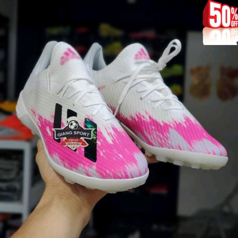 Giang Sport Giày đá bóng sân cỏ nhân tạo X19.1 TF Hồng cổ chun Shop Giang Sport *