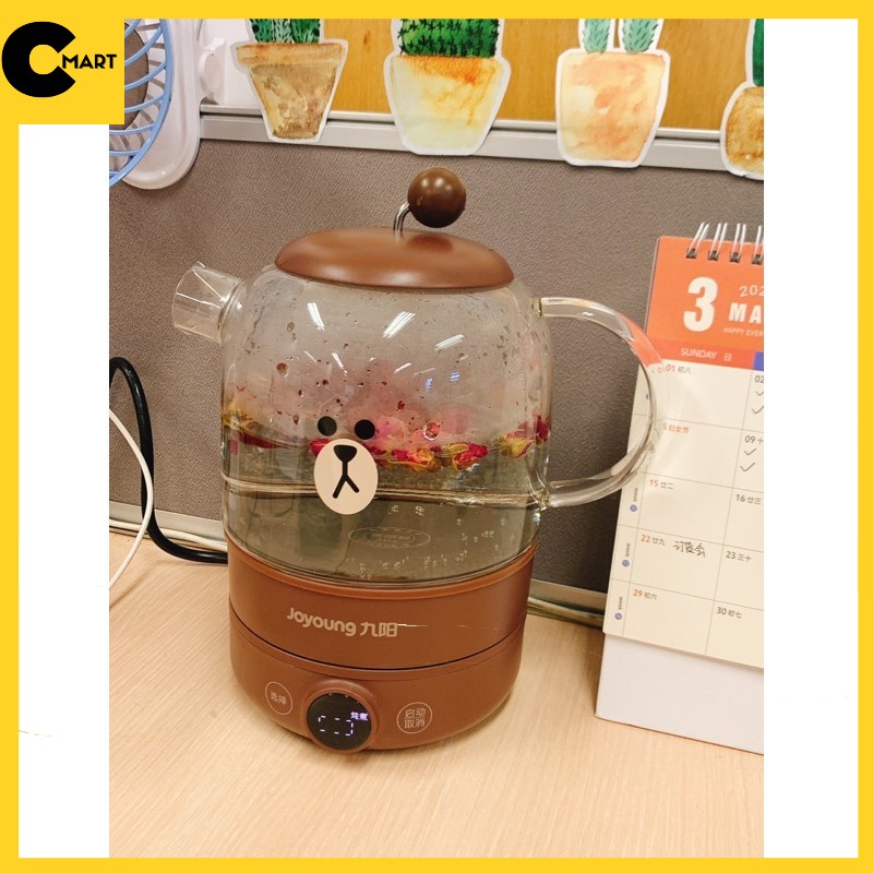 Bình Pha Trà Nấu Trà Hoa Đun Nước JoYoung Line Friends K08-D601