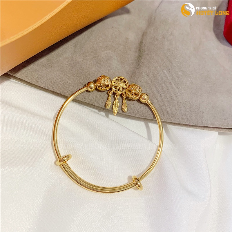 Vòng Tay Nữ Mạ Vàng 18K Cao Cấp Kiểu Dream Catcher Hàn Quốc, Lắc Tay Nữ Thời Trang, Cao Cấp, Sành Điệu
