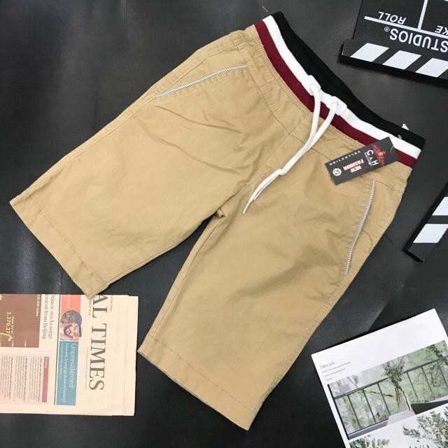 Quần Short Kaki nam lưng thun mẫu trơn from ôm dáng chuẩn MEN SIZE 27 ĐÊN 36