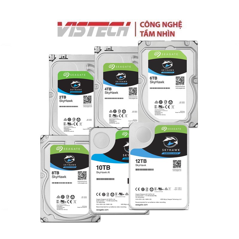 Ổ cứng cắm trong Seagate SkyHawk 3.5” chuyên dành cho camera