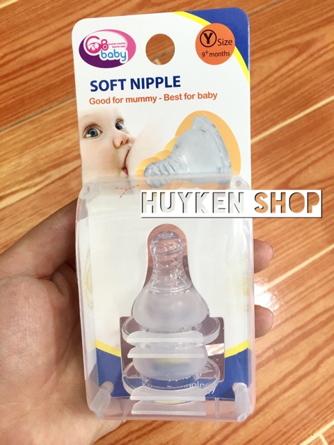 [Mã FMCG8 giảm 8% đơn 500K] Núm ty Silicone chia tia siêu mềm GB Baby Hàn Quốc