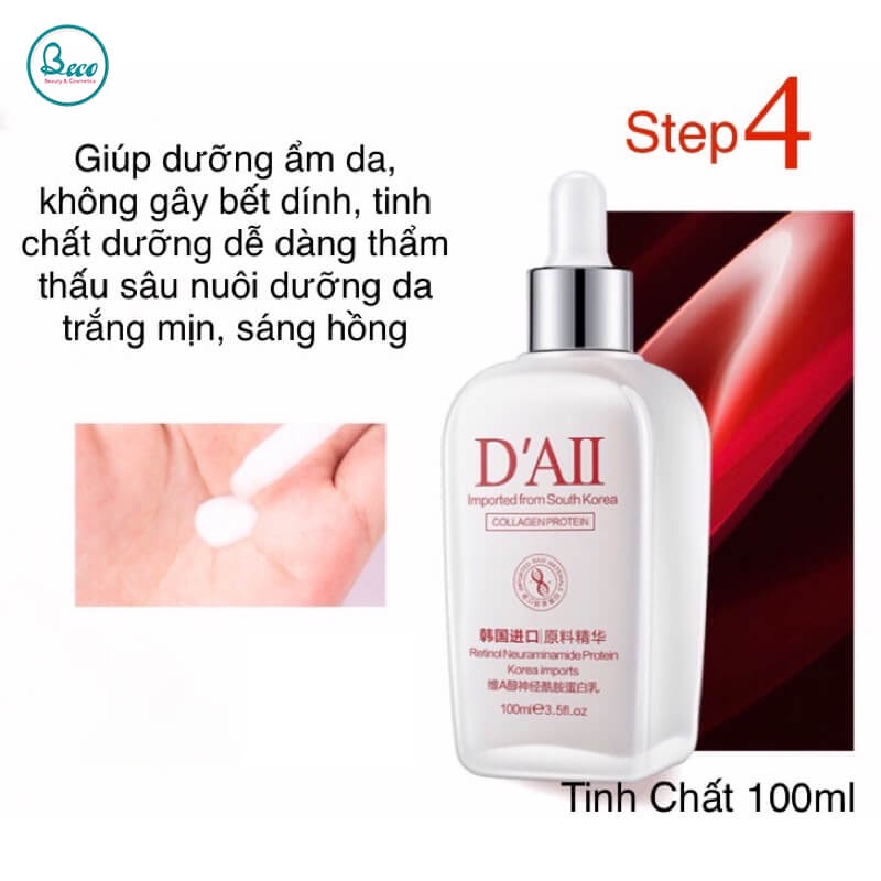 Bộ Dưỡng Trắng Da Chống Lão Hoá D’AII Chính hãng 5 Món - Cấp Ẩm, Trắng Da, Tái Tạo Tế Bào Chống Lão hóa