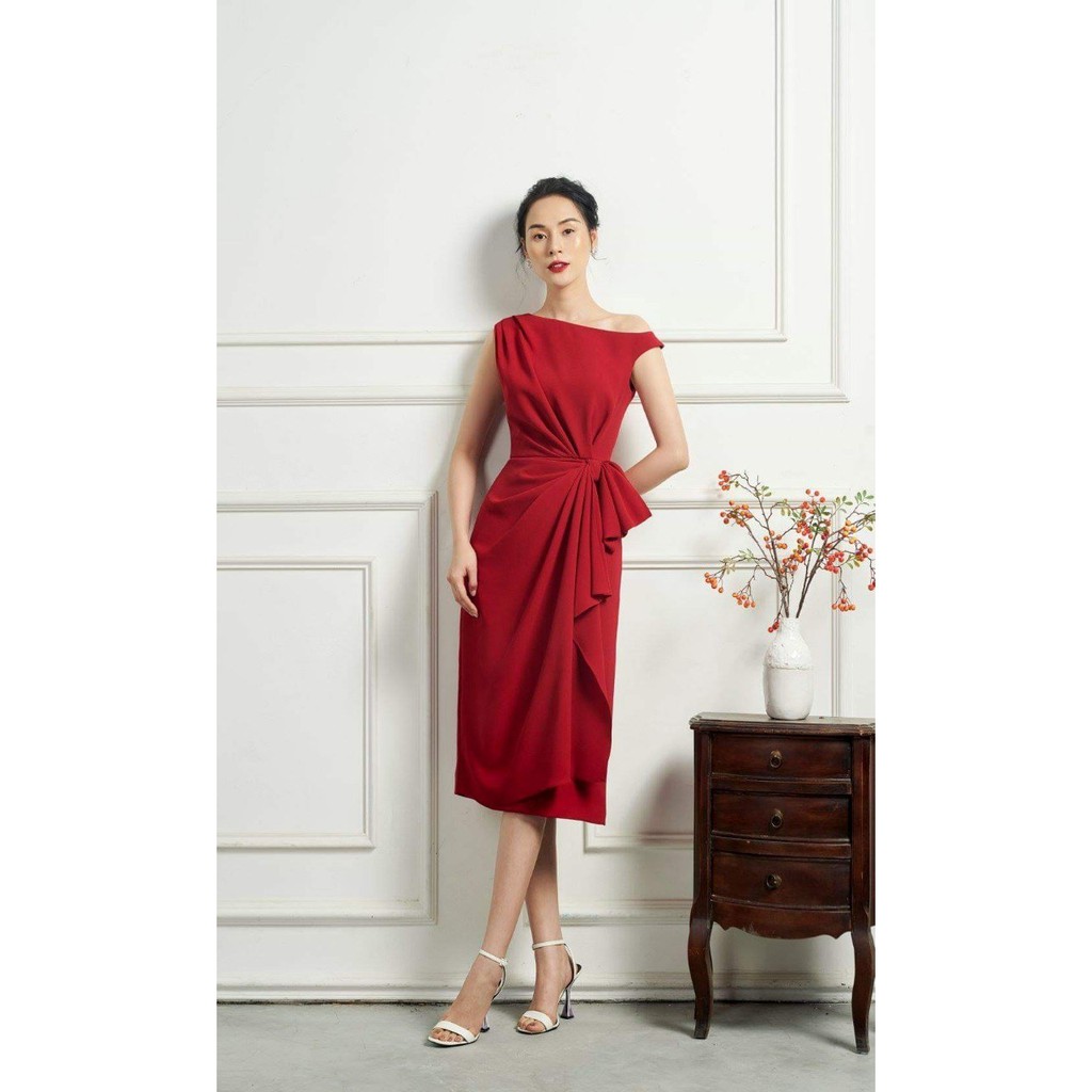 Đầm Yves Rose lệch vai dự tiệc