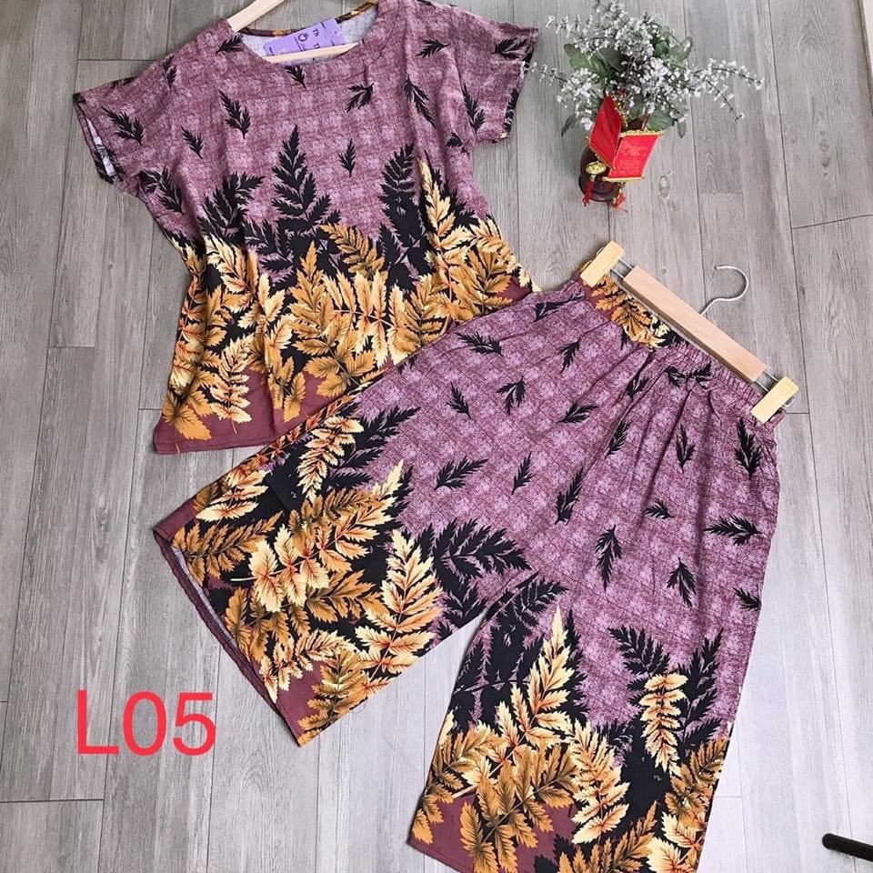 Bộ Đồ Lanh Sớ Chân Hoa Quần Lửng Ống Rộng - BỘ LANH TRUNG NIÊN CHO MẸ | BigBuy360 - bigbuy360.vn