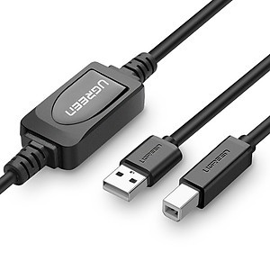 Cáp máy in USB 2.0 dài 10M Ugreen 10374 US122 (Có Chip sét) Cao Cấp Chính Hãng