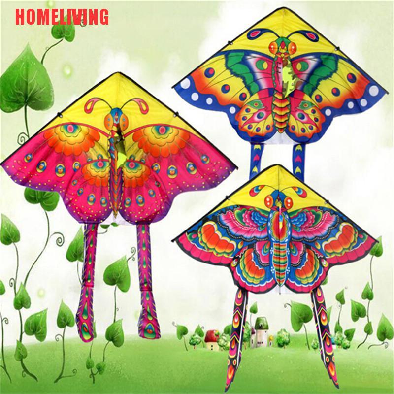 Diều Gấp Hình Bướm Màu Cầu Vồng 90 * 55cm Kèm Dây Điều Khiển 50M