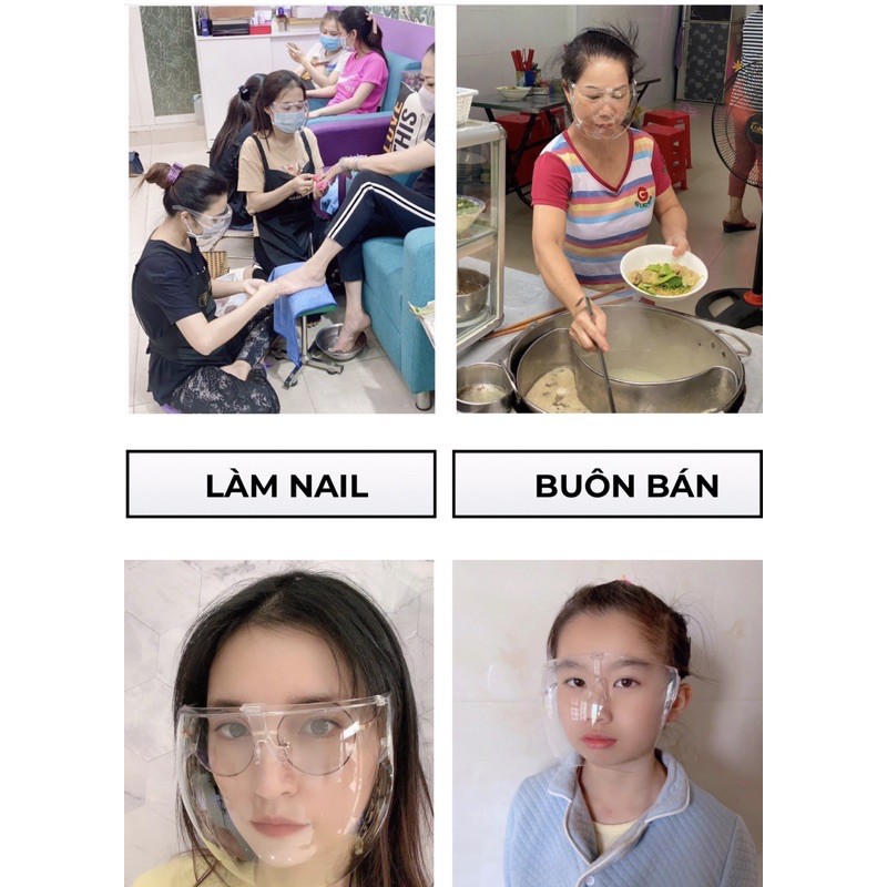 Kính Chống Giọt Bắn Chống Phòng Dịch, Kính Chống Bụi Đi Đường kính bảo hộ FACE SHIELD ( Có Sẵn ) | BigBuy360 - bigbuy360.vn