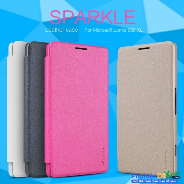 Bao da Nokia 950 XL chính hãng Nillkin Sparkle