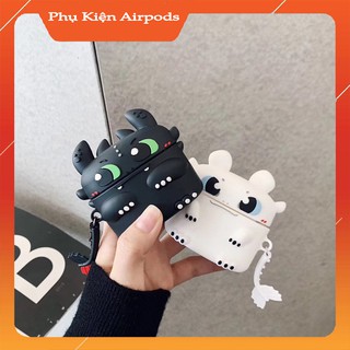 Case Airpods - Ốp Airpods 1/2/3 ( Pro ) - Toothless & Light Fury