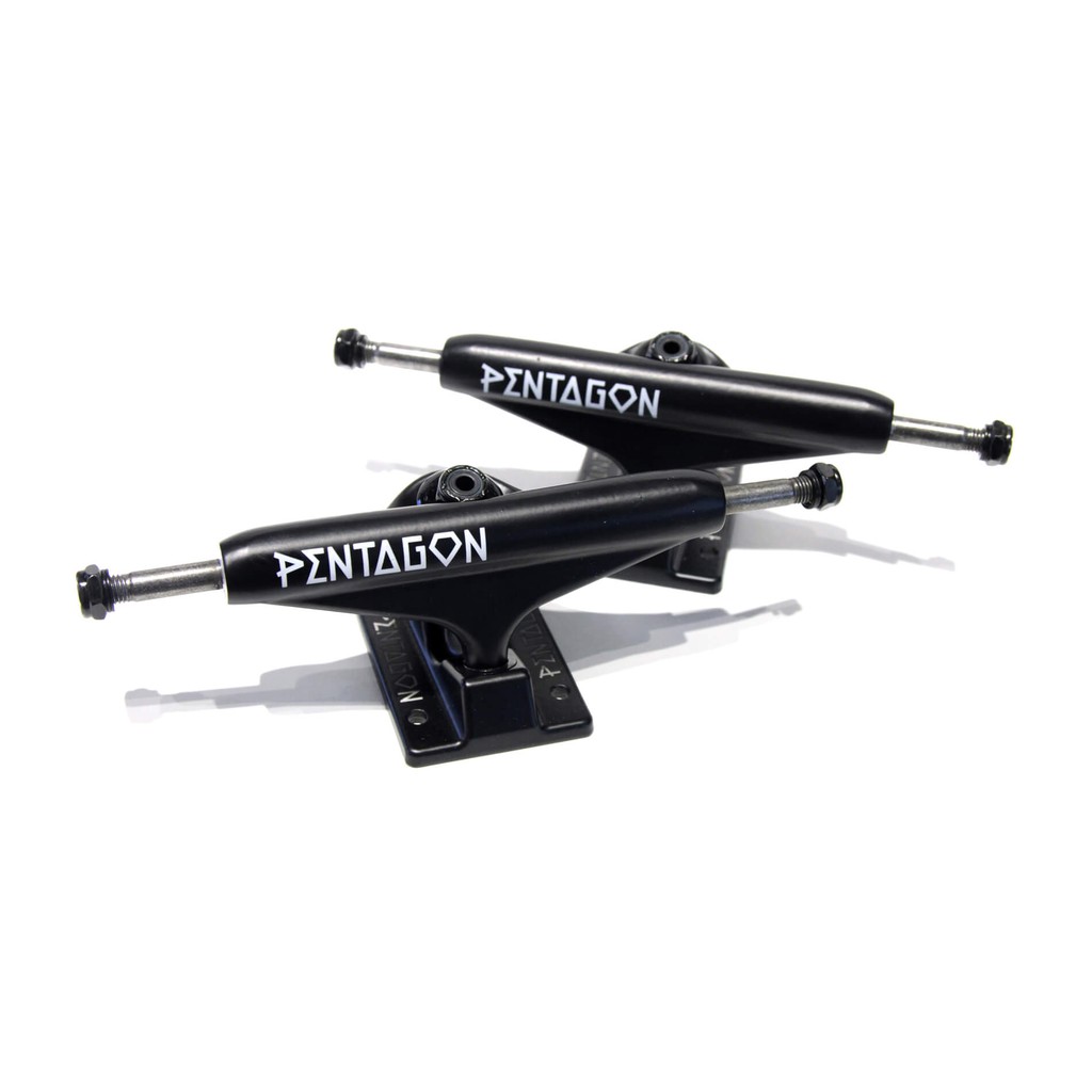 Trục ván trượt chuyên nghiệp- PENTAGON BRAND LOGO BLACK/WHITE LIGHT TRUCKS 139