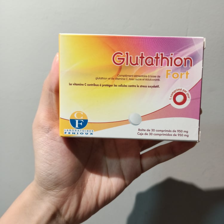 Viên ngậm trắng da Glutathion Fort Pháp Hộp 30 viên