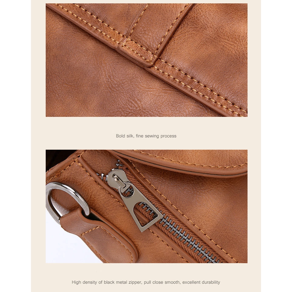 Túi Đeo Chéo Chuwanglin Làm Bằng Da Vintage Dành Cho Nữ