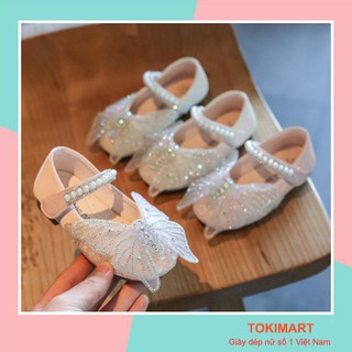 Giày trẻ em, giày búp bê bé gái Hàn Quốc,hình con bướm công chúa GB02 mùa thu 2020