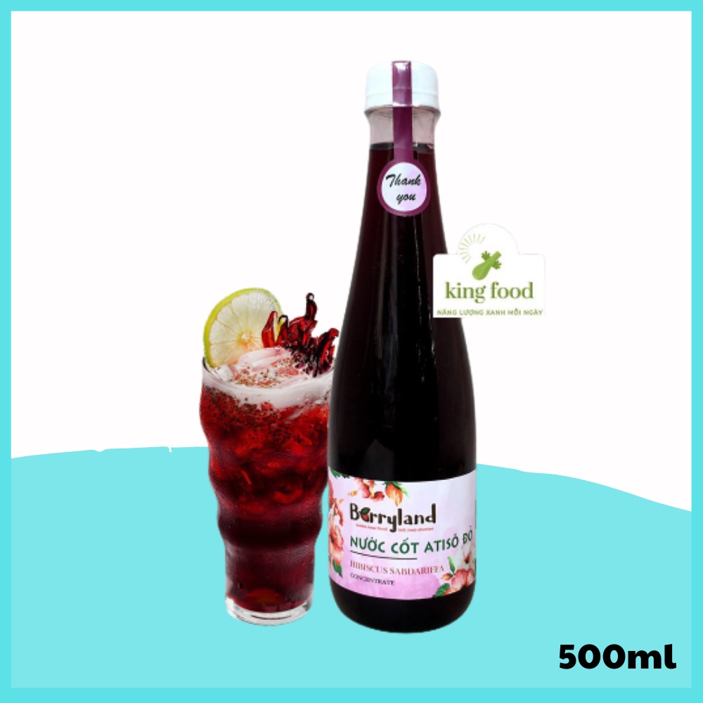 Nước cốt hoa Atiso đỏ BerryLand 500ml - Đặc sản Đà Lạt - Nước giải khát vị chua ngọt, 100% từ tự nhiên