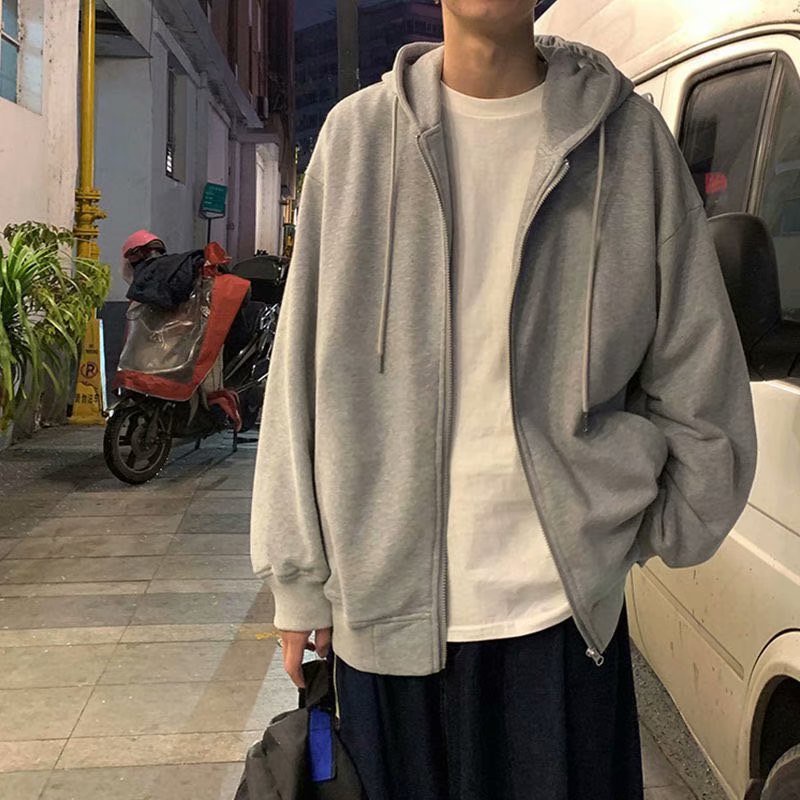 Áo Khoác Gió Có Mũ Trùm Phối Khóa Kéo Thời Trang Phong Cách Hàn Quốc Dành Cho Nam Size M-5XL