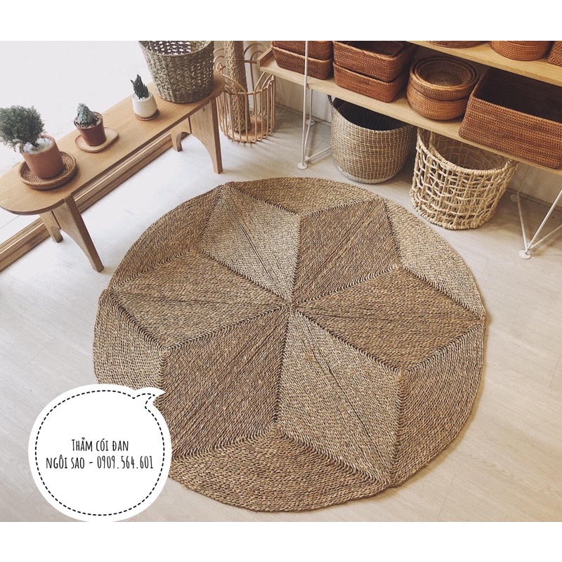 Thảm lục bình tròn đường kính 80cm - 1m -1m2