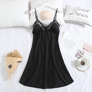 Váy ngủ satin lụa phối ren - đầm ngủ gợi cảm sexy
