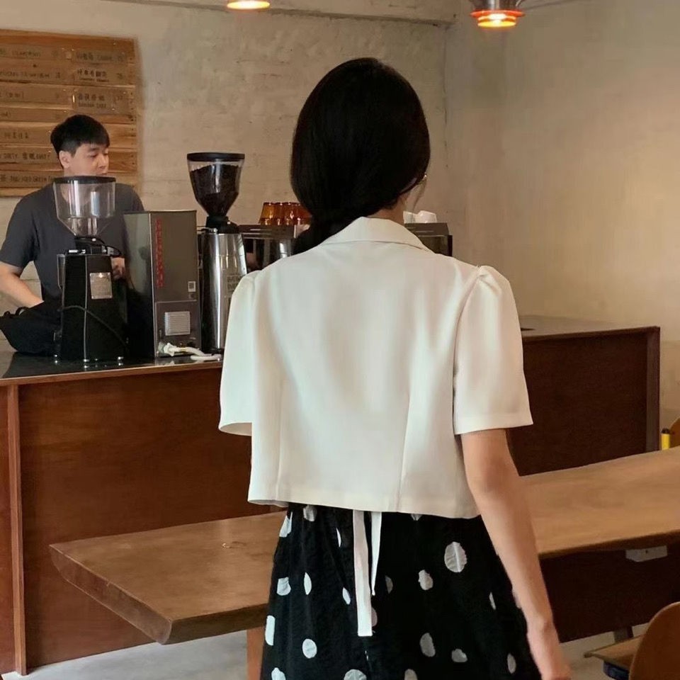 Áo Khoác Blazer Nữ Tay Ngắn Phong Cách Hàn Quốc | BigBuy360 - bigbuy360.vn