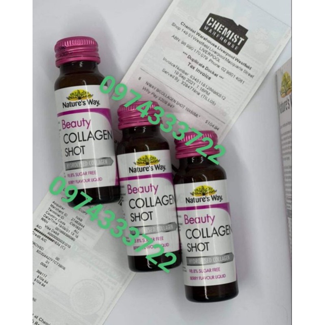 Collagen dạng nước Nature’s Way Beauty Collagen Shot (hộp 10 ống)